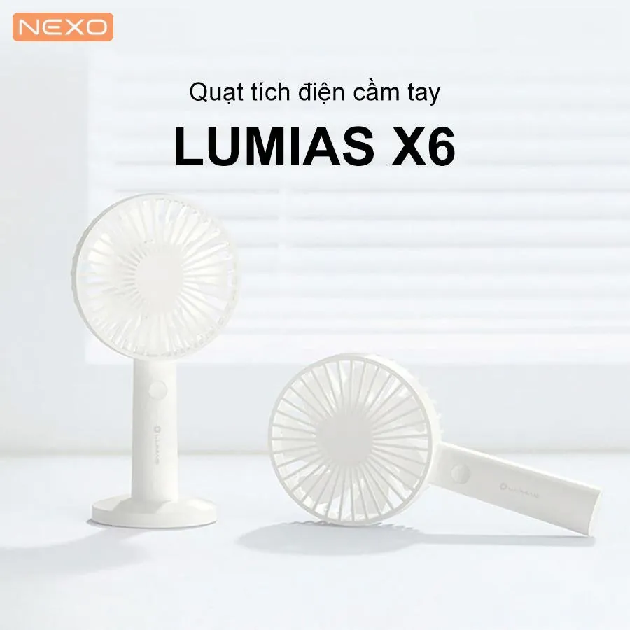 Quạt tích điện cầm tay LUMIAS X6 – Hàng Chính Hãng