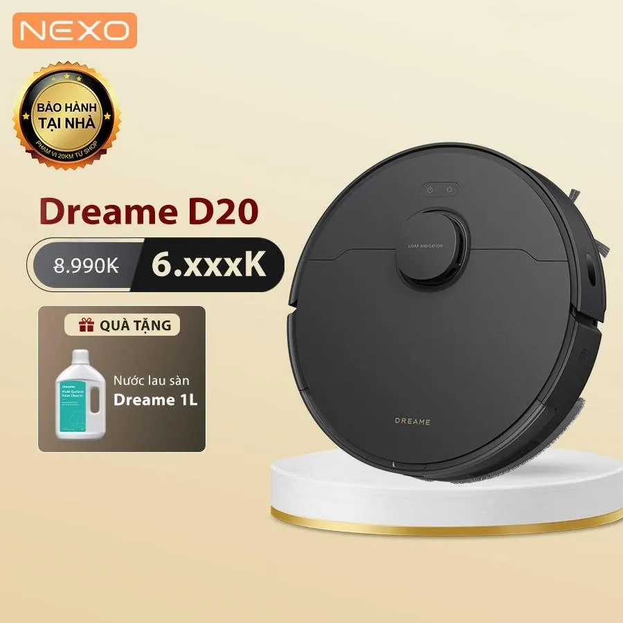 Robot hút bụi lau nhà Dreame D20 – Bản Quốc Tế