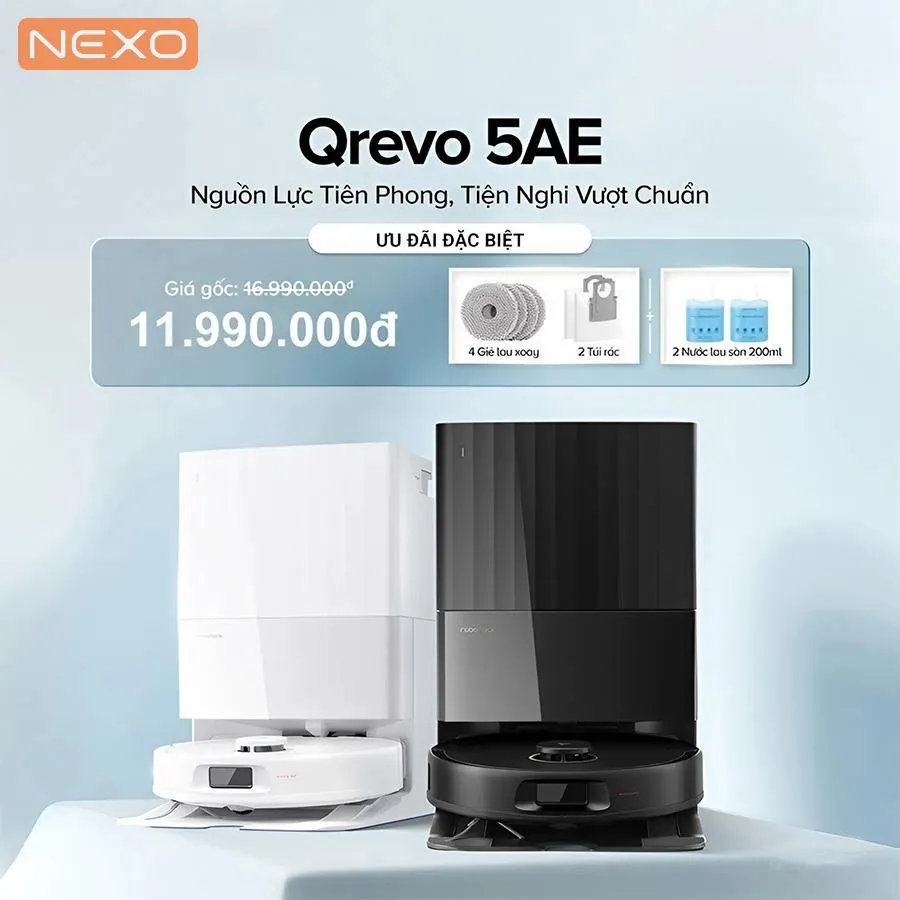 Robot hút bụi lau nhà Roborock Qrevo 5AE – Bản Quốc Tế