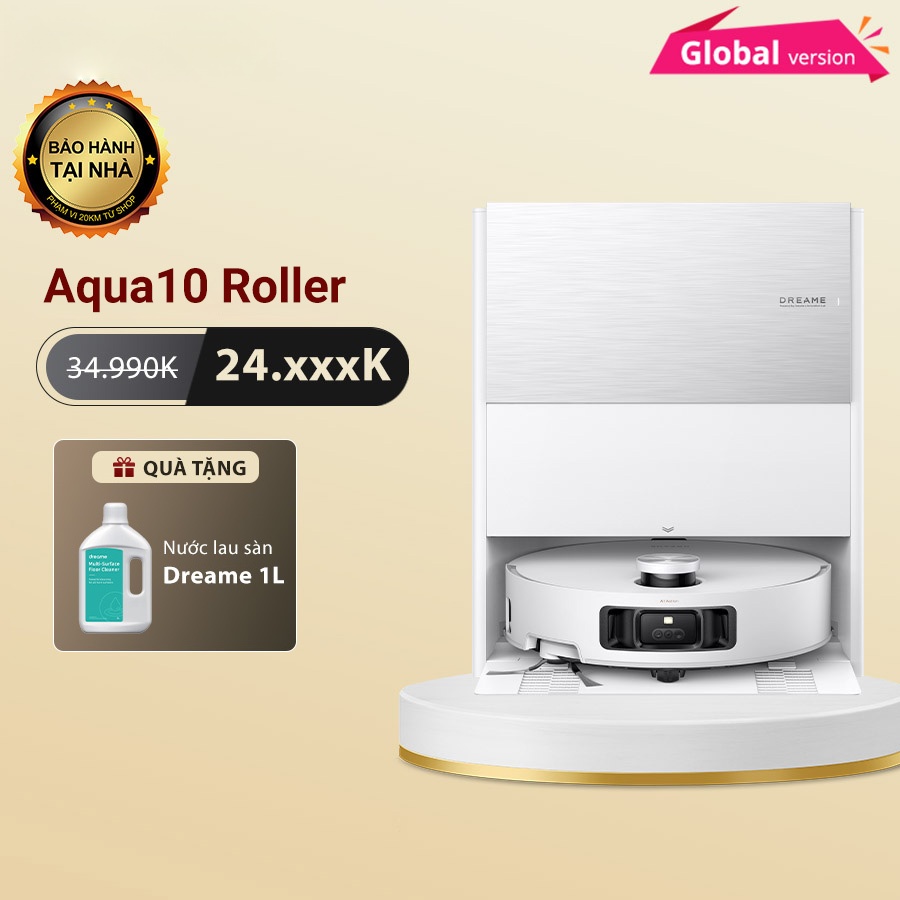 Robot hút bụi lau nhà Dreame Aqua10 Roller