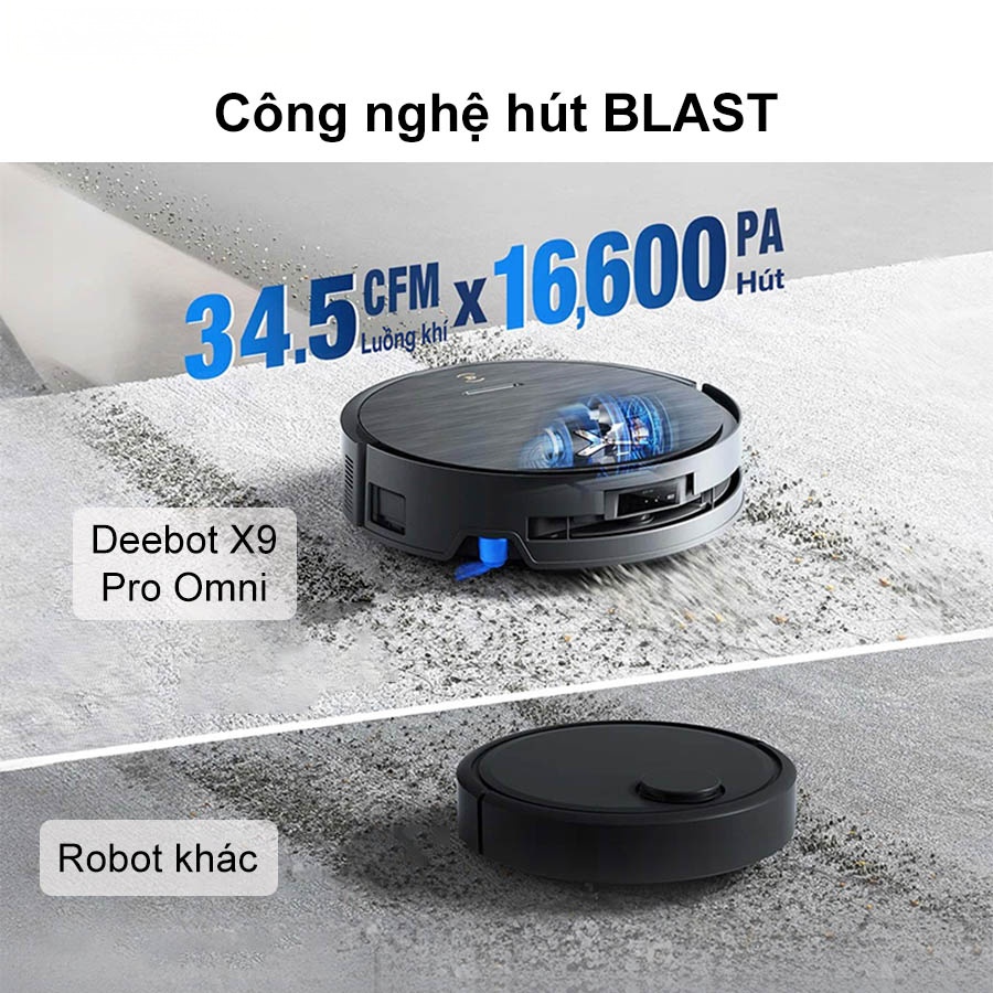 Robot hút bụi lau nhà Ecovacs Deebot X9 Pro Omni
